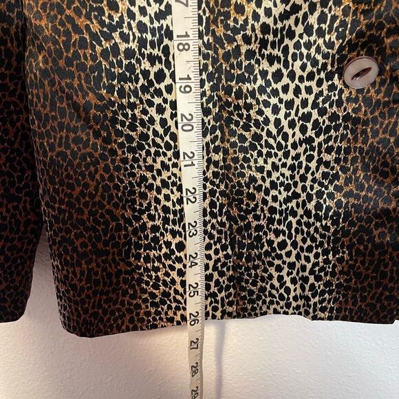 Vintage Clio 2 Suit Cheetah Print Blazer Size 12 - Picture 5 of 7